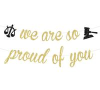 Sursurprise Décorations de fête de remise de diplôme d'avocat 2024, bannière « We Are So Proud of You », fournitures de fête de remise de diplôme de 2024