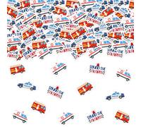 Sursurprise Décorations de fête de véhicule d'urgence, 200PCS son de confettis d'alarme, Supply Team sauvetage premier répondant transport voiture de pompiers police ambulance bébé douche