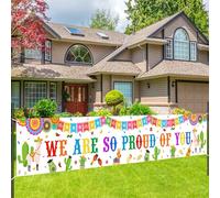 Sursurprise Décorations de fête mexicaine pour remise de diplôme 2024 « We are So Proud of You » - Bannière de félicitations pour remise de diplôme