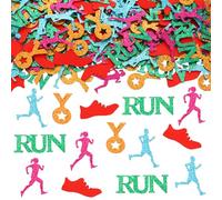 Sursurprise Lot de 200 confettis multicolores pour course à pied, décorations de fête, médailles de course à pied, confettis de table, papier cartonné réutilisable