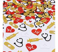 Sursurprise Lot de 200 confettis pour infirmière, décoration de table pour infirmière, école, médecine, remise de diplôme, infirmière, retraite, fournitures de fête