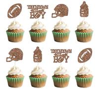 Sursurprise Lot de 36 décorations de fête prénatale au thème du football - Touchdown It's a Boy - Fournitures de fête sur le thème du sport pour décoration de fête prénatale
