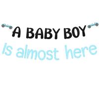 Sursurprise Race Car Baby Shower Decorations, A Baby Boy Is Almost Here Banner, Racing Car Baby Shower Banner, Let's Go Racing Party Supplies