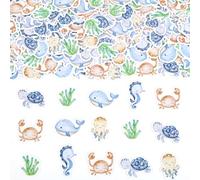 Sursurprise Under The Sea Party Confetti, 200pcs Ocean Animal Confetti for Table, Sea Marine Creature Party Decorations Supplies for Birthday Baby Shower