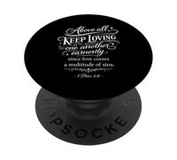 Surtout, continuez à Vous Aimer Les UNS Les Autres (versets de la Bible, Foi, Dieu, priez PopSockets PopGrip Adhésif