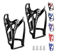 Suruid Porte Bidon Velo, Porte Gourde VTT, Porte-Bouteille Vélo de Route, Porte-gobelet Léger et Solide pour Le Cyclisme,en Plein Air - 2 Pack (Noir)