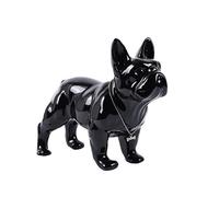 suruim Nordique Français Bouledogue Chien Statue Décoration de La Maison Accessoires Artisanat Résine Animal Ornement Figurine Salon Sculpture (Noir, 29cm)