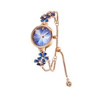 SURVAN WatchDesigner Montre Bracelet pour Femme, Montre à Quartz Japonaise en Acier Inoxydable, Bracelet en Laiton pour Femmes, Bleu, SVA0017.04A