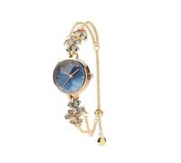 SURVAN WatchDesigner Montre pour Femme à Mouvement Japonais à Quartz Tendance avec Cadran Rond et Bracelet en Laiton avec Diamants