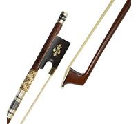 Surveal - Archet de violon en bois brésilien incrusté de peau de serpent avec son chaud 3/4