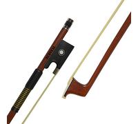 Surveal Archet de violon professionnel en bois du Brésil avec crin de cheval de Mongolie et élastique pour débutant 4/4 marron