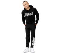 Survêtement à capuche Lonsdale - noir/blanc - coupe ajustée - homme - fitness - polaire XL
