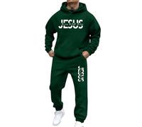 Survêtement à capuche pour homme, imprimé lettres, coupe ample, ensemble confortable assorti pour un usage quotidien, le w nd et les activités décontractées, garde-robe décontractée et