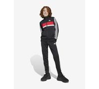 Survêtement adidas Seasonal Essentials Tiberio Tricot 3 bandes noir pur rouge junior - 176