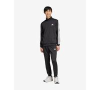 Survêtement adidas Sportswear Basic French Terry 3 Stripes noir blanc - XS