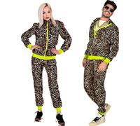 survêtement années 80 pour elle et lui look léopard tailles S à 2XL unie S - 165-170 cm