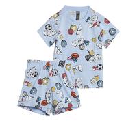 Adidas Seasonal Essentials Fun Tee Set Bleu 6-9 Months Enfants