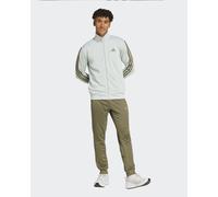 survêtement complet Costume Tracksuit HOMME Adidas Basic 3-Stripes FT Vert kak