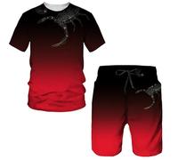 Survêtement d’été pour Homme Scorpion Animal T-Shirt et Short imprimé en 3D Ensemble Deux pièces Sportswear Hip Hop Streetwear