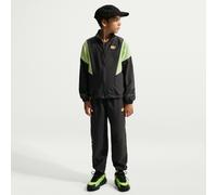 Survêtement de foot tissé à zip Kylian Mbappé pour ado Dark Smoke Grey/Light Liquid Lime/Noir XS