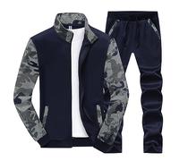 Survêtement de jogging pour homme - Survêtement de football - Fermeture éclair - Veste de survêtement + pantalon de jogging - Ensemble de survêtement pour homme - Survêtement de sport PSG -
