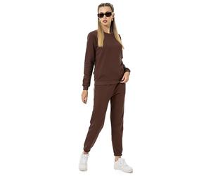 Survêtement de loisirs Red Bridge pour femme - Pantalon - Sweatshirt Premium Basic, marron, M