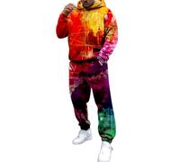 Survêtement de sport pour homme, décontracté, tendance, ample, tendance, imprimé 3D, pantalon à manches longues pour la marche, la course à pied, la randonnée, Mr1, XL