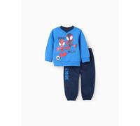 Survêtement en coton en coton polyester peigné spider-man bleu 18/24M(81/86)