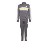 Adidas Seasonal Essentials Tiberio 3 Stripes Tricot Tracksuit Gris 9-10 Years Enfants