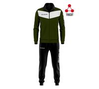 Survêtement enfant Givova Visa - Verde Militar/Black - Multisport - 100% Polyester Triacétate 220 Gsm 10-12 ans
