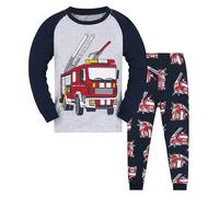 Survetement Enfant - Pyjama Deux pièces en Coton pour garçonnet avec Impression de Dinosaures Confortable vêtement de Nuit Saisons Automne Hiver