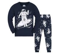 Survetement Enfant - Pyjama Deux pièces en Coton pour garçonnet avec Impression de Dinosaures Confortable vêtement de Nuit Saisons Automne Hiver