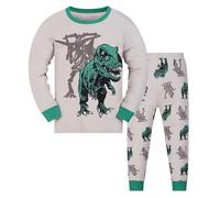 Survetement Enfant - Pyjama Deux pièces Manches Longues garçon Motif Dinosaures Doux Confortable idéal détente Nuit Maison école
