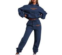 Survêtement Femme Ensemble 2 Pièce Jogging Suit Sport Décontracté Ensembles Jogging Sweat à Pullover et Pantalon, Couleur Unie Sportswear Grande Taille pour Fitness Joggings