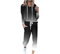 Survêtement Femme Ensemble de Sport 2 pièces Ensembles de Sweatshirt + Pantalon Casual Pyjama Jogging Pullover Outwear Tenue Yoga Sportswear