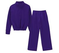 Survêtement Femme Ensemble, Sweat Pull Manches Longues Et Pantalons Longue 2 Pièces, Baggy Et Confortable, Tenue De Sport Élégant Couleur Unie Pour L'automne Et L'hiver