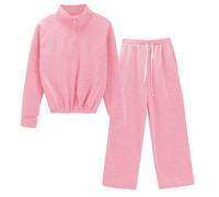 Survêtement Femme Ensemble, Sweat Pull Manches Longues Et Pantalons Longue 2 Pièces, Baggy Et Confortable, Tenue De Sport Élégant Couleur Unie Pour L'automne Et L'hiver
