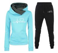 Survêtement Femmes Casual Ensembles Sportswear À Manches Longues Sweat-Shirt + Jogging Pantalon Sports pour Automne et Hiver Sportswear Ensemble Jogging Femme 2 pièces Survetement de Sport