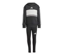 adidas Mädchen Seasonal Essentials TIBERIO 3 Stripes Fleece Leggings Set, Black/White/Grey Two, 7-8 Years