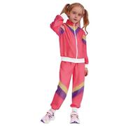 Survêtement Garçon Danse Hip-Hop Fermeture Éclair Imprimé Tenue Sport Enfants Costume Disco Mode (6-7 Years)