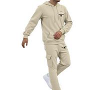 Survêtement Homme 2 Pièces Y2K - Sweat à Capuche et Pantalon Baggy Ample, Tenue Streetwear Décontractée pour Un Style Loisirs Moderne
