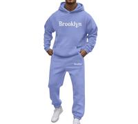 Survetement Homme Ensemble,Costumes élégants pour une tenue décontractée Coupe ample avec un design imprimé de lettres Idéal pour automne hiver marie parfaitement avec des t-shirts pour un tendance