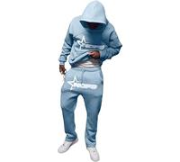 Survêtement Homme Ensemble Jogging, Ensemble Homme Sweat à Capuche Et Pantalon De Survêtement avec Poche Automne Hiver Chaud Hip Hop Streetwear Y2K Imprimés Gym Jogging Sportswear Tenue De Couple