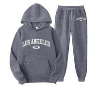 Survetement Homme Ensemble Training Complet Ensemble Hoodie, avec Poche Kangourou Cordon Serrage À Taille Grandes Ample Pantalons Couleur Unie Gym Sportswear De Couple Tous Les Jours Mi Saison