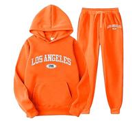 Survetement Homme Ensemble Training Complet Ensemble Hoodie, avec Poche Kangourou Cordon Serrage À Taille Grandes Ample Pantalons Couleur Unie Gym Sportswear De Couple Tous Les Jours Mi Saison