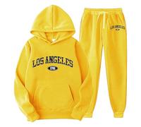 Survetement Homme Ensemble Training Complet Ensemble Hoodie, avec Poche Kangourou Cordon Serrage À Taille Grandes Ample Pantalons Couleur Unie Gym Sportswear De Couple Tous Les Jours Mi Saison