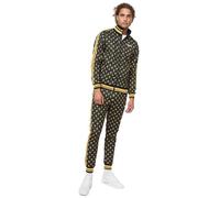 Lonsdale BOSWALL Sweatshirt, Black/Yellow/White, L Men's