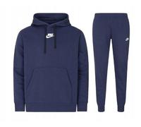 Survêtement Nike DM6838-411 pour hommes. Ensemble sport bleu marine 80 % coton