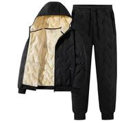 Survêtement orange pour homme Vector Cadeau pour homme Vêtements de sport d'hiver en laine douce Vêtements de sport Chaud Pull Veste Casual Pantalon en coton Deux pièces Ensemble Blanc Survêtement,