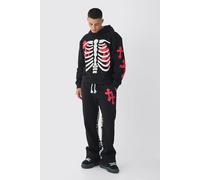 Survêtement oversize à imprimé squelette homme - noir - M, noir